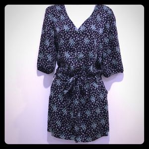 Aqua (Bloomingdales) Navy, Grey & Turquoise Jumper